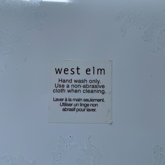 WEST ELM CORAL glass decor plate - Picture 3 of 4